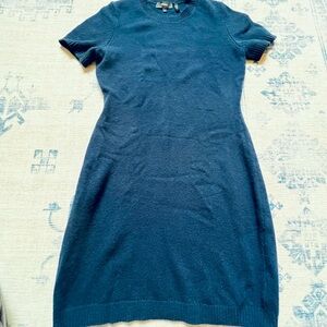 Theory Wool-Cashmere Crewneck Minidress